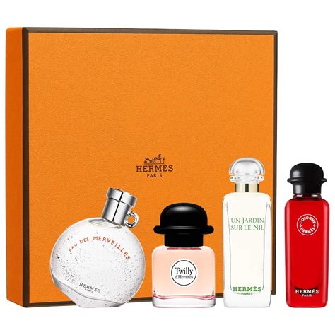 hermes holiday gift set|Hermes miniature perfume gift set.